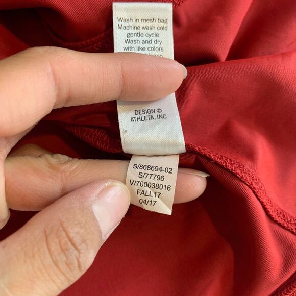 Athleta Tank Top Womens XS Extra Small Cardinal Fit Fast Racerback Athletic - Picture 10 of 12